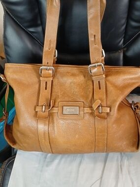 Prune Tan Leather Tote Bag...Super Soft!